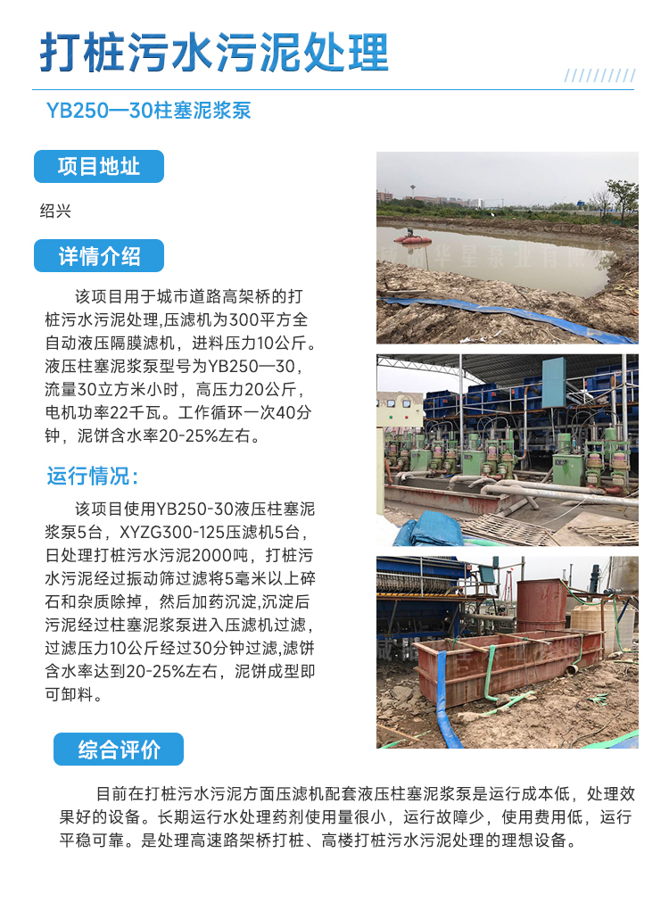 柱塞泥浆泵打桩污水污泥处理