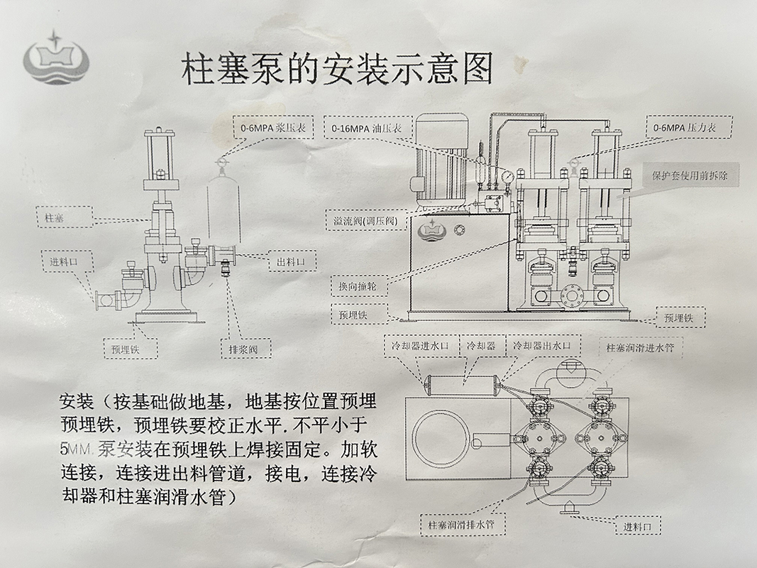 陶瓷柱塞泵的安装示意图